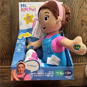 Ms. Rachel Plush Doll with Pink and Blue Outfit